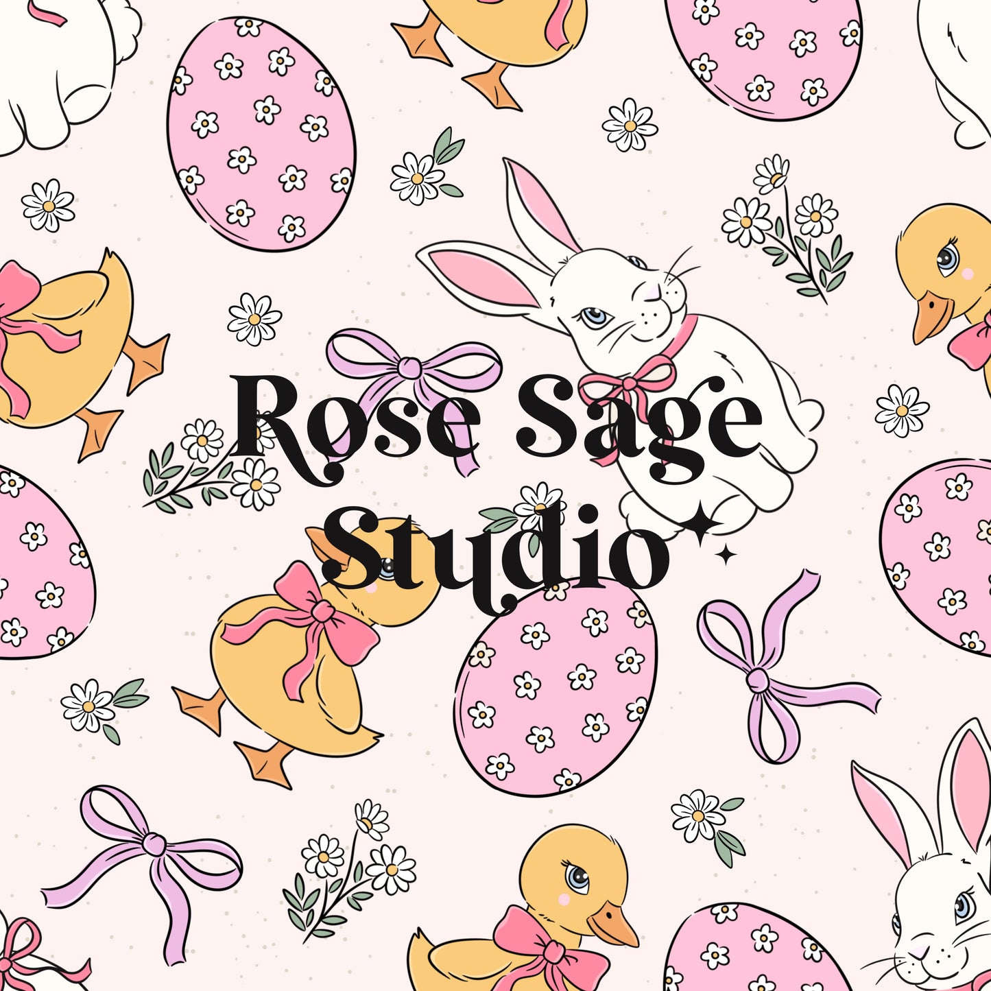 Easter Bunny and Ducks Seamless File