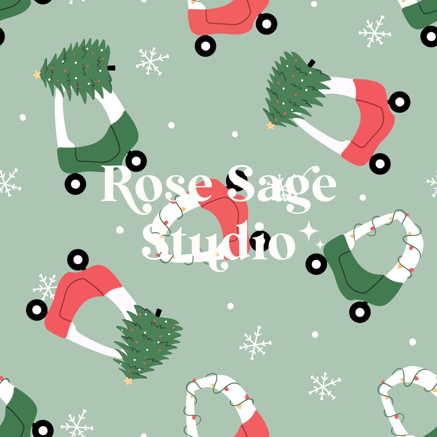 Christmas Cars Seamless File
