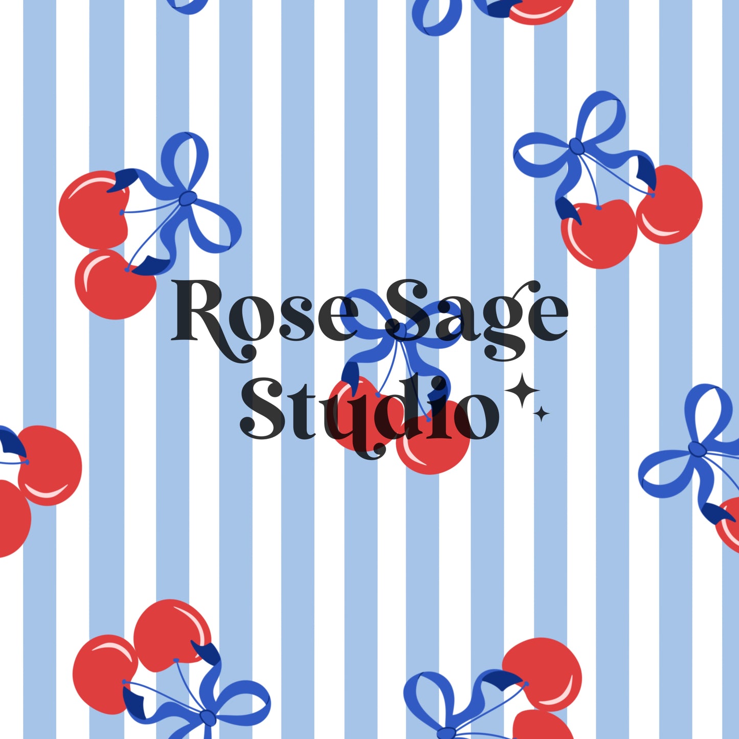 Fourth of July Cherry Bows Seamless File