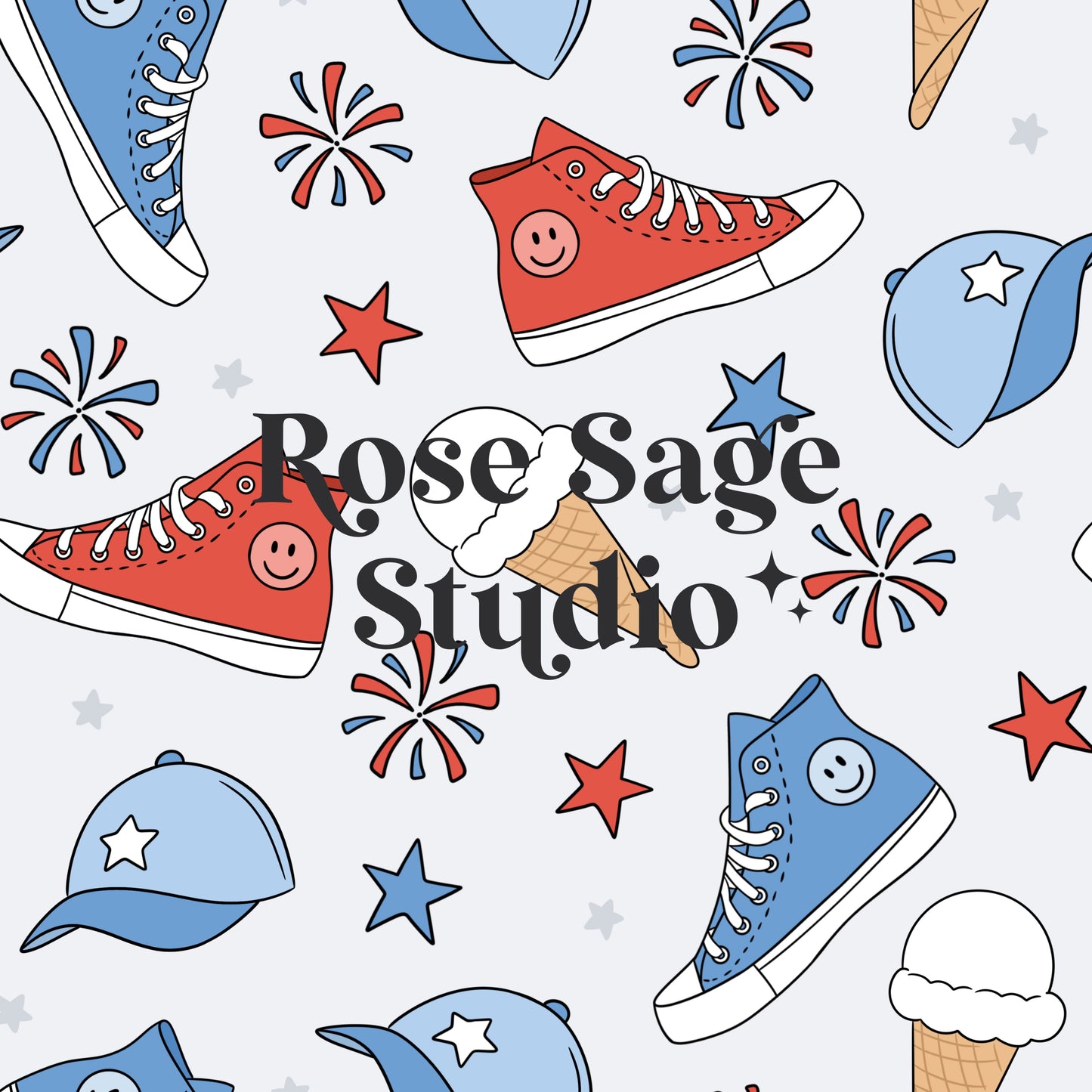 Fourth of July Sneakers Seamless File