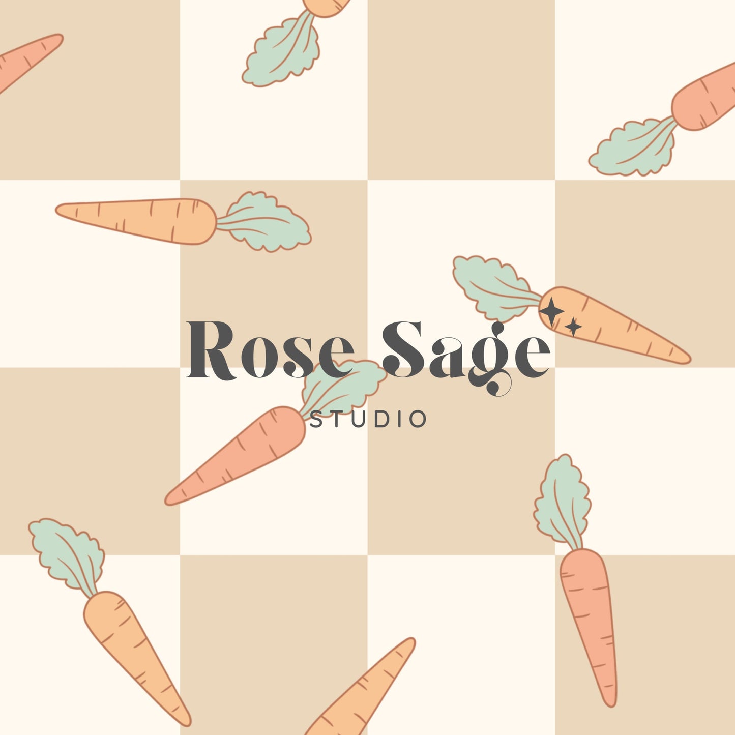 Easter Carrots Checkered Seamless File, Boy Girl Easter Seamless Pattern, Checkered Spring Seamless Pattern