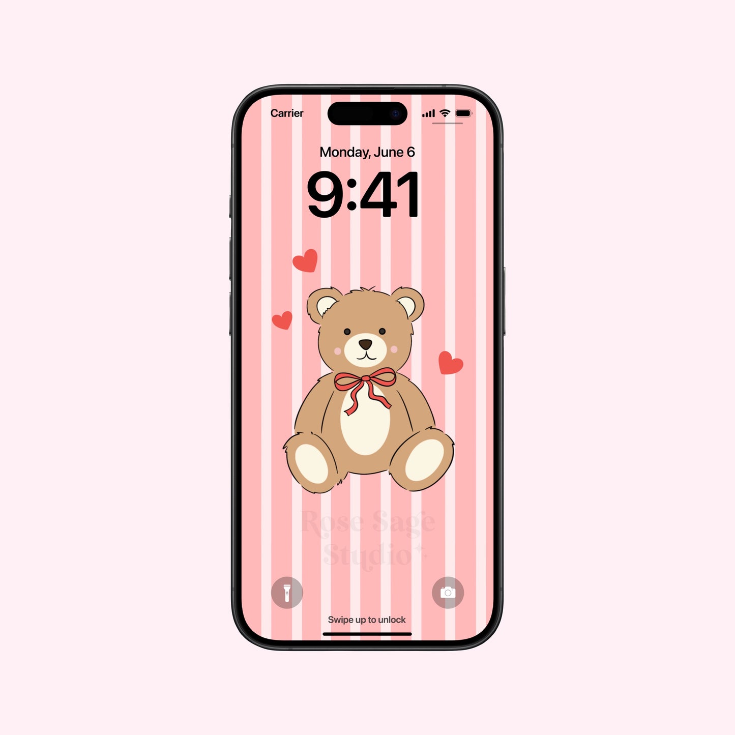Valentine Teddy Bear Phone Wallpaper