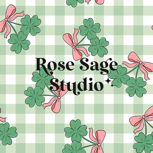 St Patrick’s Clover Bows Seamless File