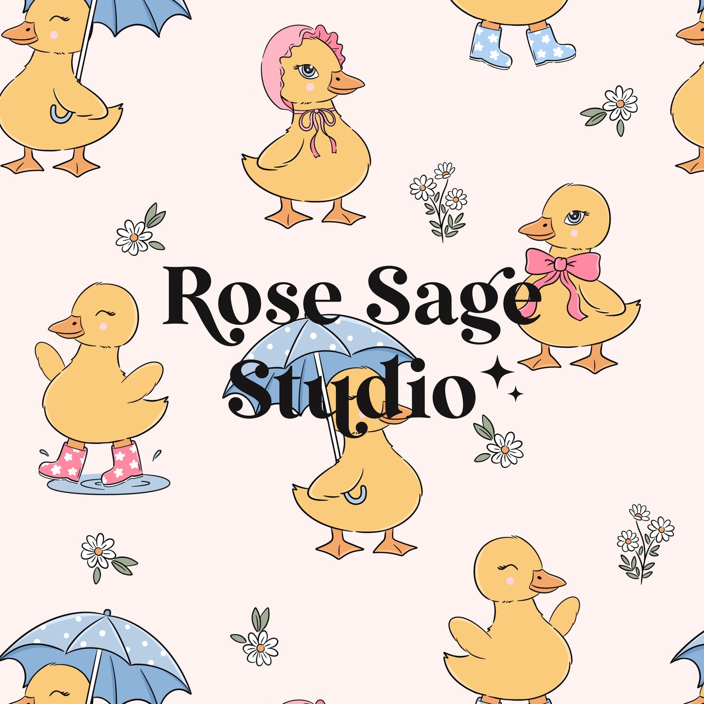 Spring Ducks Seamless File