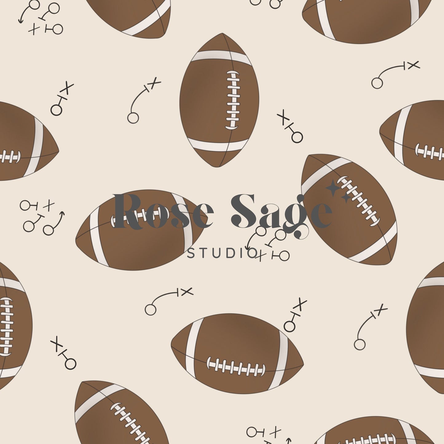 Football Seamless Pattern, Sports Seamless Pattern File, Boy Seamless Pattern Design, Neutral American Football Seamless Pattern