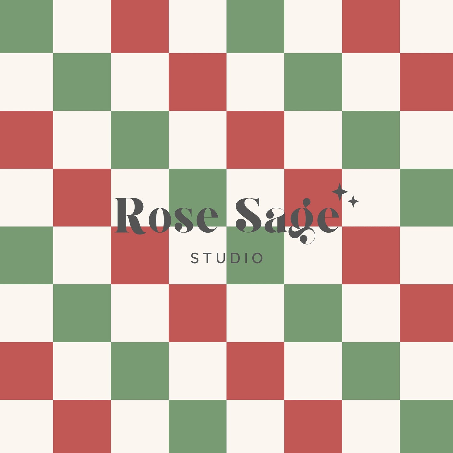 Red Green Checkered Seamless Pattern, Christmas Checkered Seamless File, Muted Red Green Checker Pattern Design