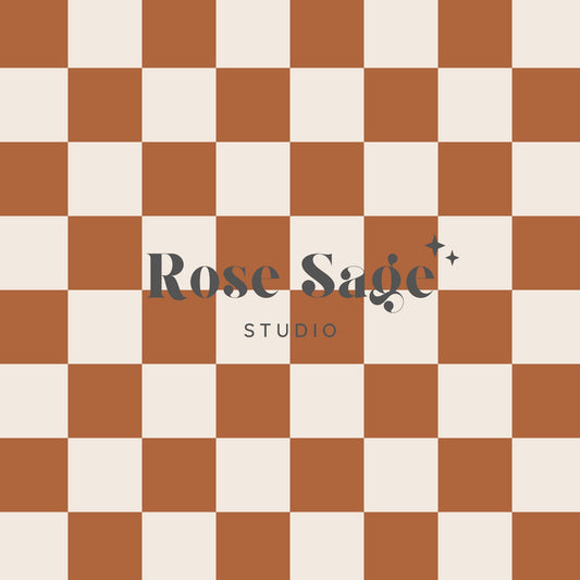 Orange Cream Checkered Seamless Digital Pattern, Fall Checker Seamless Pattern, Girl Boy Checkerboard Pattern, Vintage Boho Seamless File