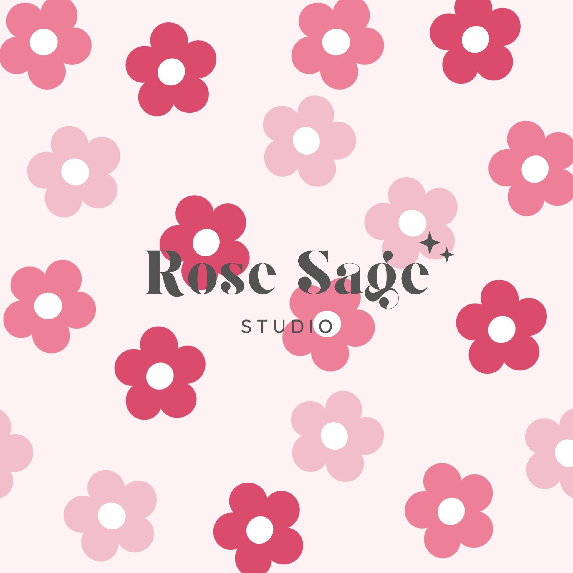 Valentine’s Daisy Seamless Pattern, Valentine’s Day Pink Floral Seamless File, Retro Daisy Girl Valentines Seamless Pattern