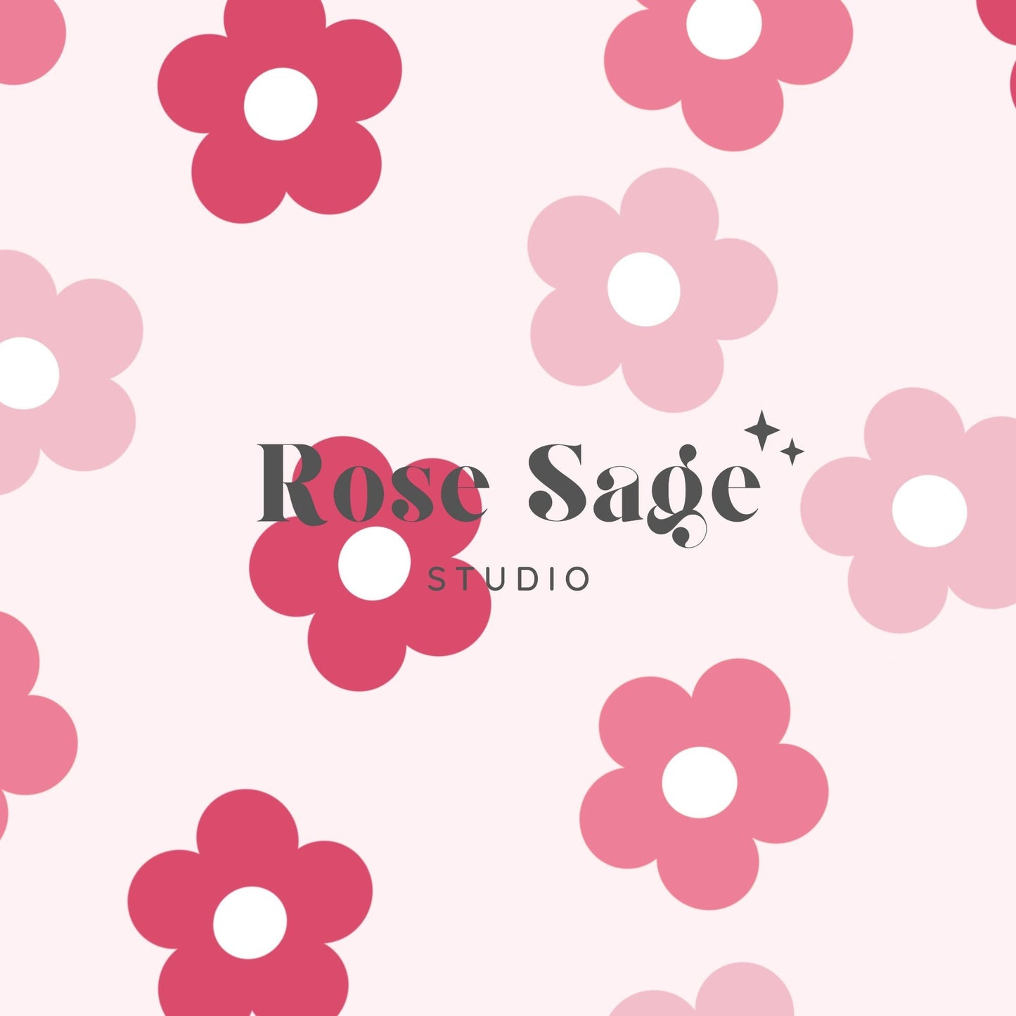 Valentine’s Daisy Seamless Pattern, Valentine’s Day Pink Floral Seamless File, Retro Daisy Girl Valentines Seamless Pattern