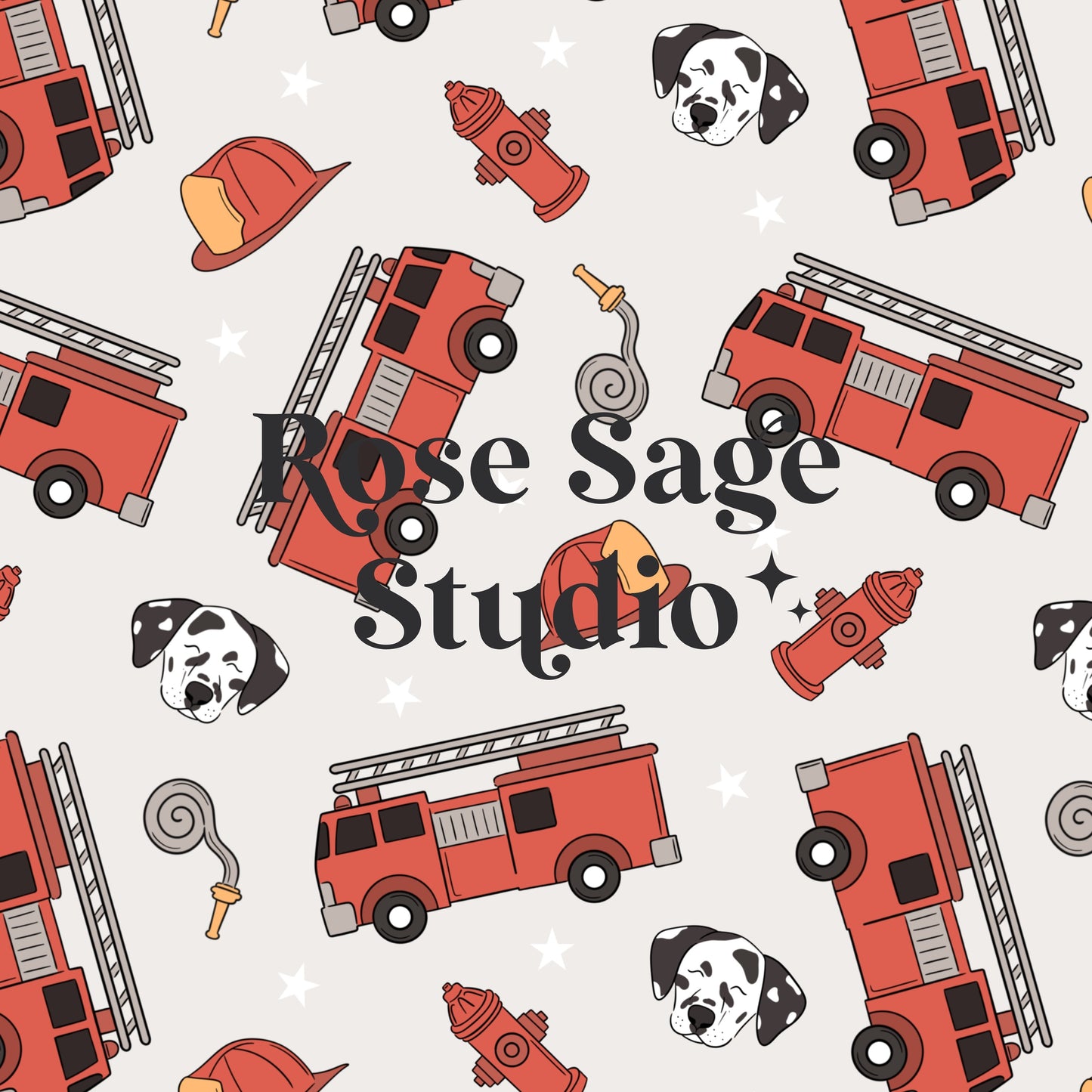 Firetruck Seamless Pattern